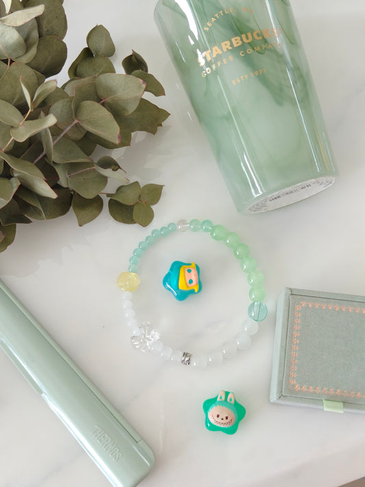Green Lotu Phone Charm